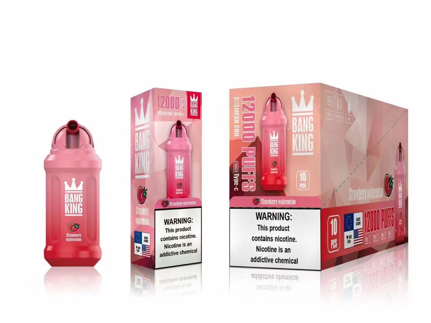 BANG KING 12.000 PUFFS STRAWBERRY WATERMELON ICE